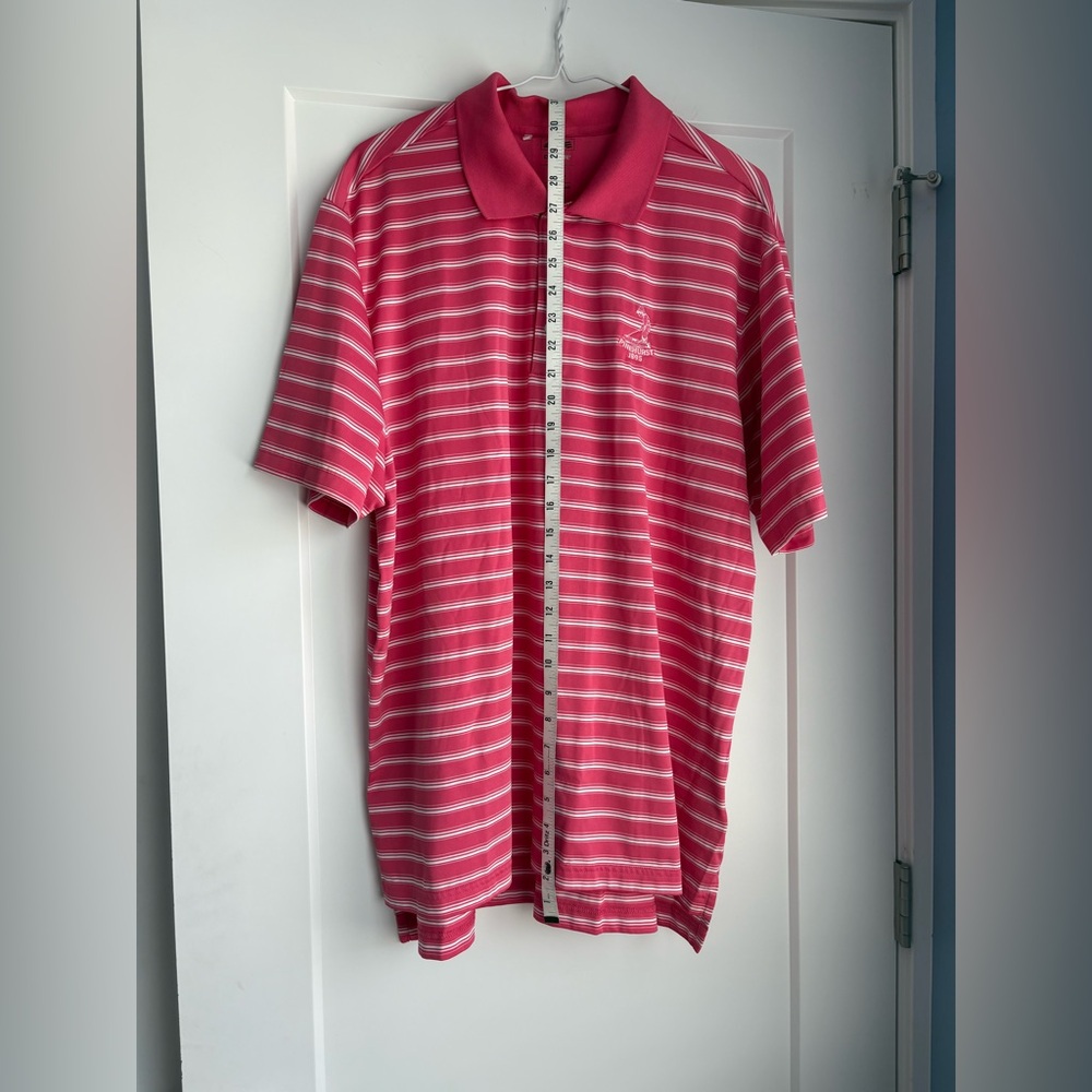ADIDAS | Pinehurst 1895 | Deep Mauve striped Polo | Men’s Size L - Picture 4 of 9